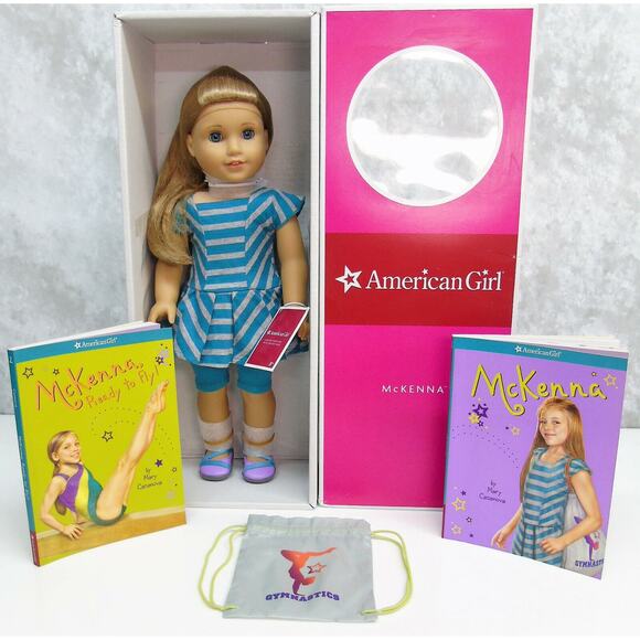 American Girl DOLL MCKENNA In Meet Outfit 2 Book GOTY 2012 Gymnastics Bag BOX! - Picture 6 of 12